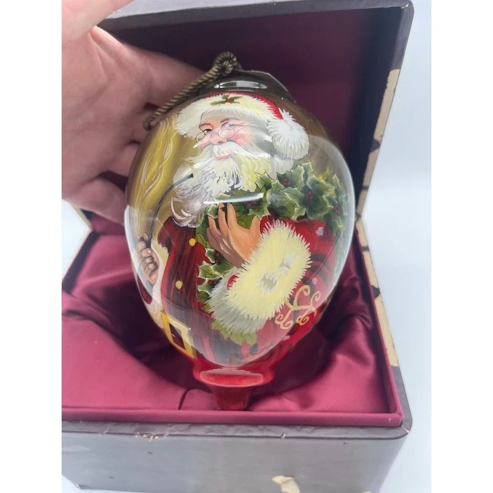Ne'Qwa Art 2012 Limited Edition Santa Ornament Tom Browning 243/1000 COA